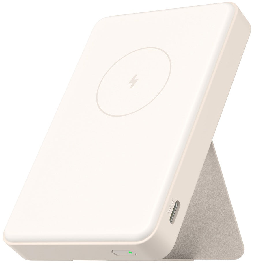 Xiaomi Mi Magnetic Wireless External Battery, 6000mAh, 15W, PD + FQI, 1 x QI - 1 x USB-C, Beige BHR9074GL