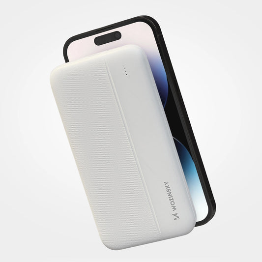 Externer Akku WZK WPBWE1, 10000mAh, 10W, 2 x USB-A, Weiß