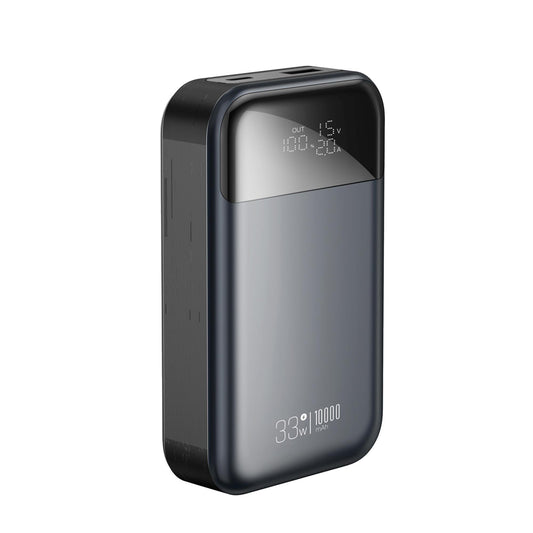 Externer Akku XO Design PR232, 10000mAh, 33W, QC + PD, 1 x USB-A - 1 x USB-C, Schwarz