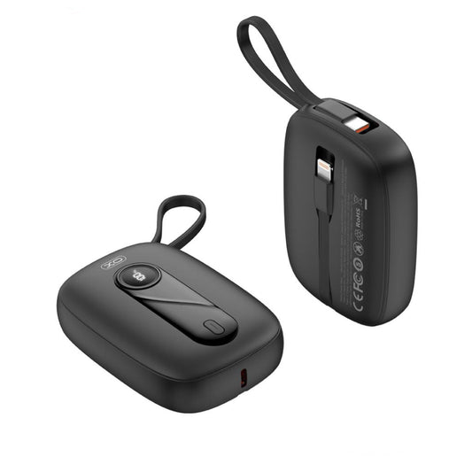 Externer Akku XO Design PR246, 10000mAh, 22.5W, PD, 1 x Lightning - 2 x USB-C, Schwarz