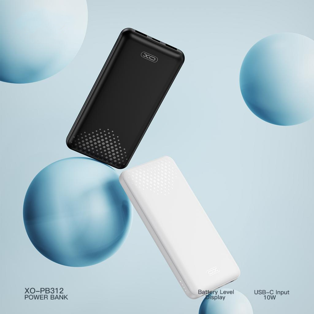 Externer Akku XO Design PB312, 10000mAh, 10W, 2 x USB-A, Schwarz