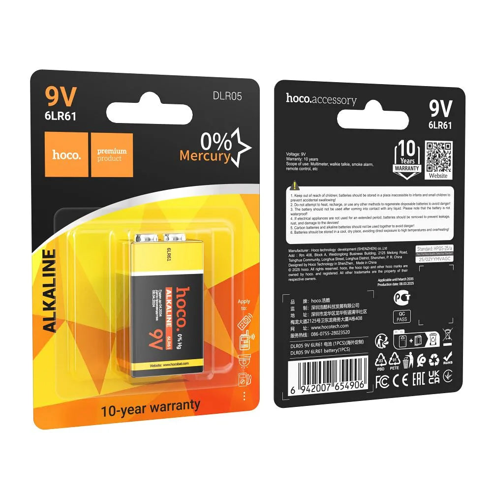 HOCO DLR05 Battery, 6LR61 (9V)