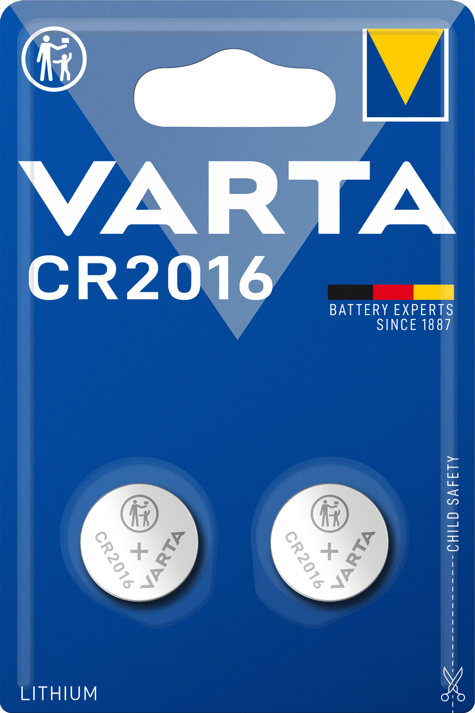 Varta-Batterie, CR2016, Set à 2 Stück