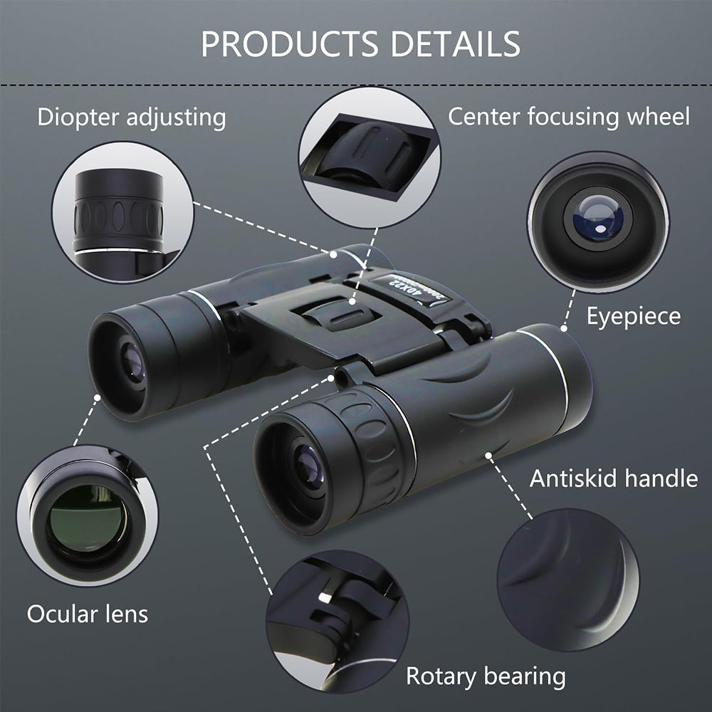Techsuit BN2 Fernglas, 40x, 22mm, Schwarz