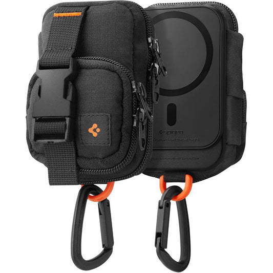 Universelle MagSafe Tasche für Telefon, Spigen, Snap Zip, Schwarz