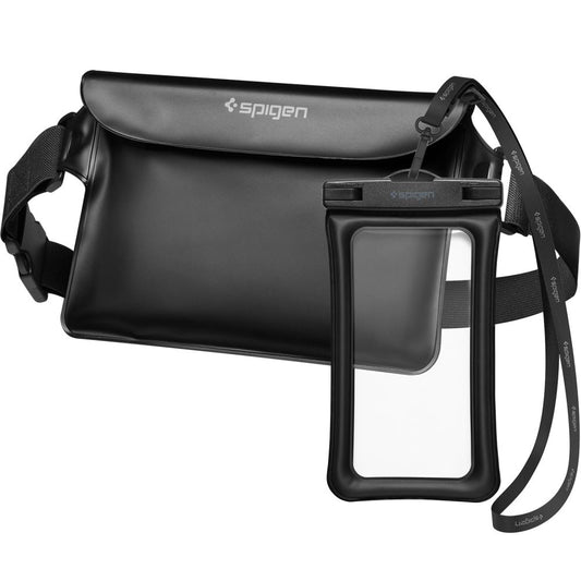 Universelle wasserdichte Tasche und Hülle Spigen A621, Schwarz AMP04533