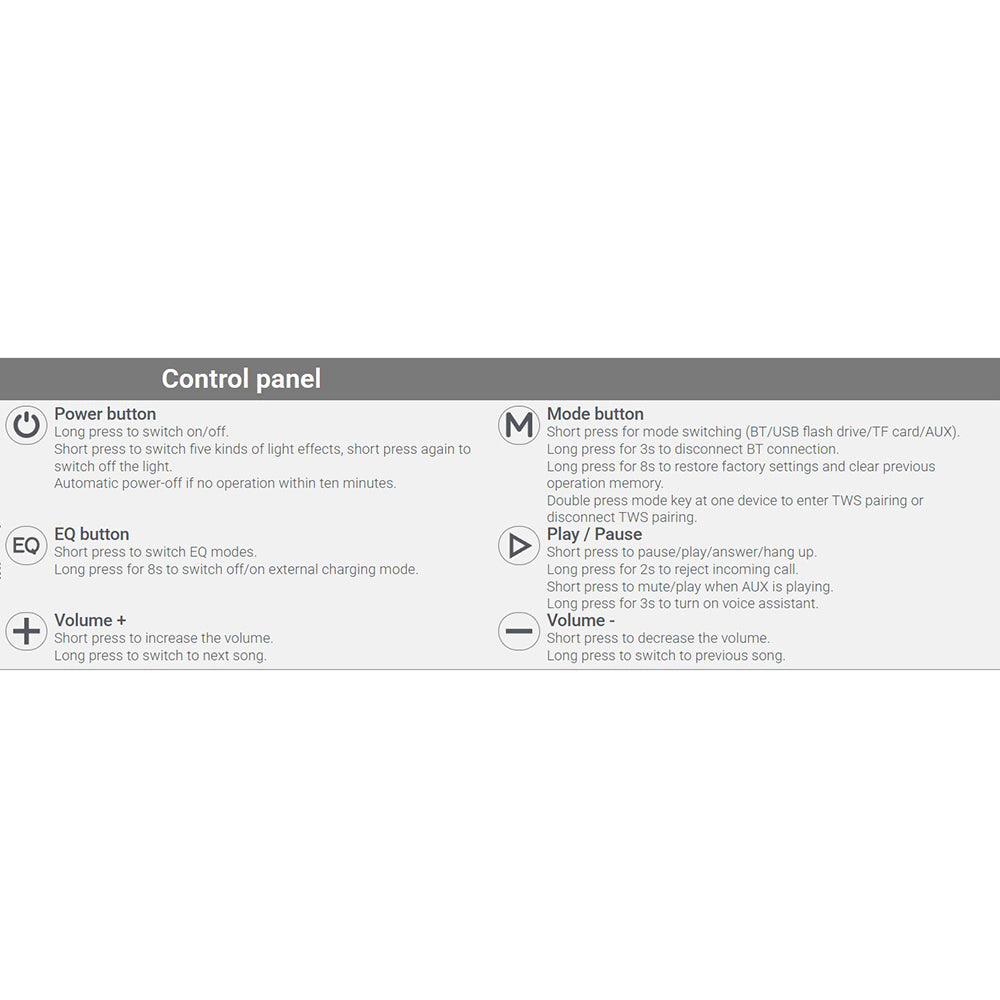 Bluetooth-Lautsprecher Acefast K5 Pro, 100W, RGB, wasserdicht, Schwarz