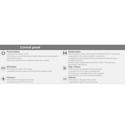 Bluetooth-Lautsprecher Acefast K5 Pro, 100W, RGB, wasserdicht, Schwarz