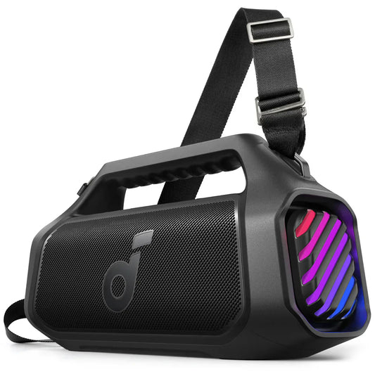 Tragbarer Bluetooth-Lautsprecher Anker Soundcore Boom 2 Plus, 140W, TWS, RGB, wasserdicht, Schwarz A3134011