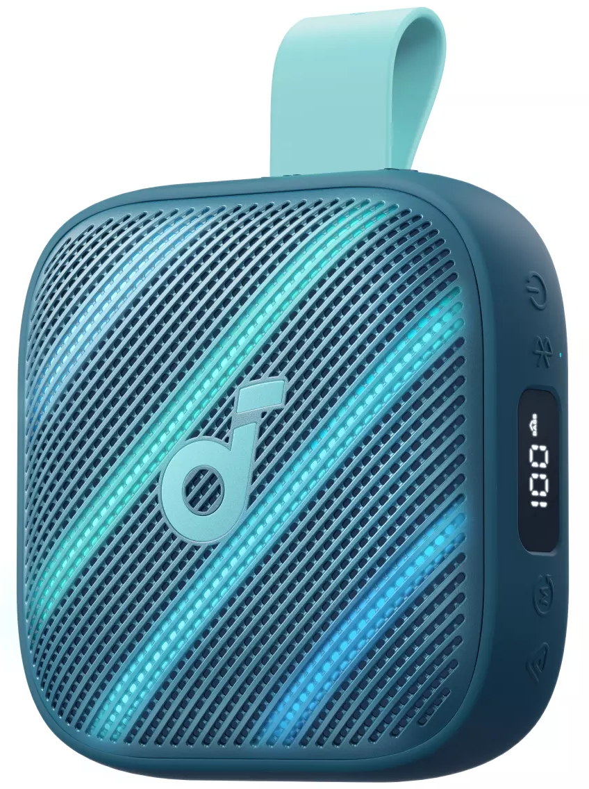 Anker SoundCore Boom Go 3i Portable Bluetooth Speaker, 15W, TWS, RGB, Waterproof, Blue D5103030