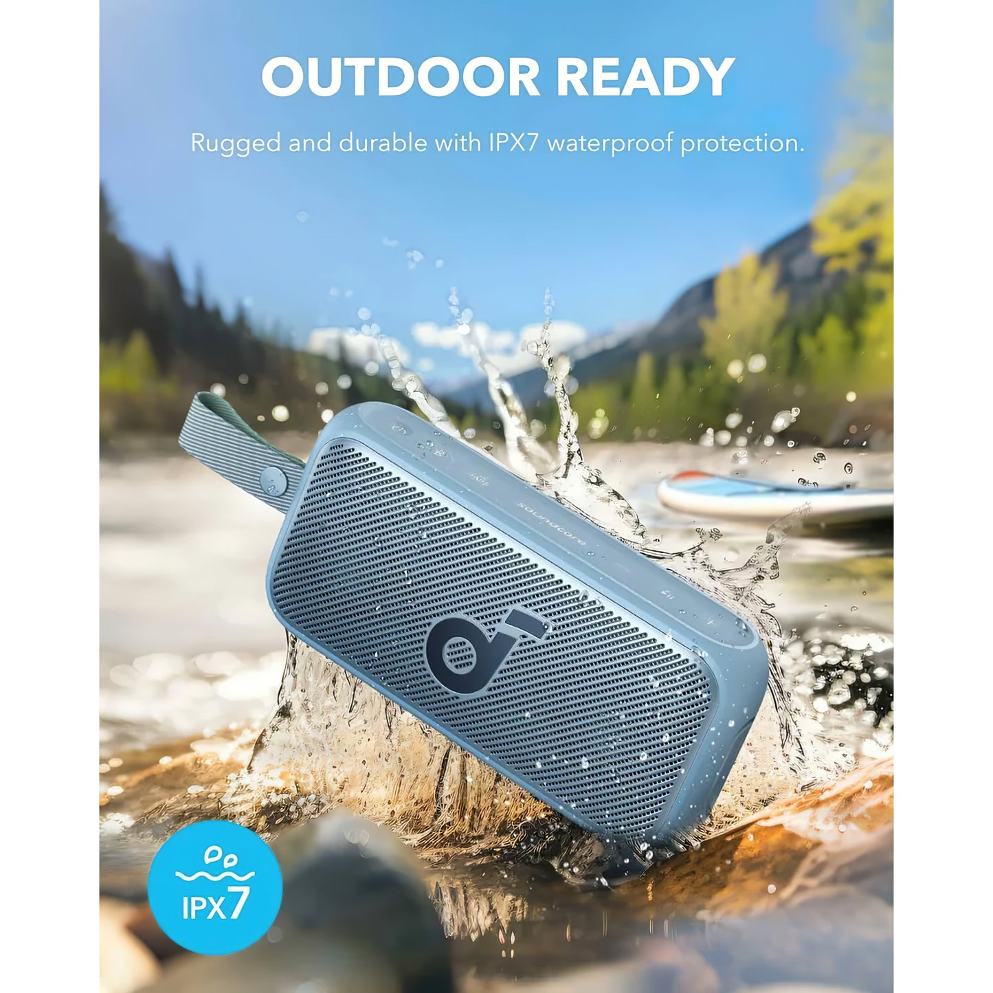 Tragbarer Bluetooth-Lautsprecher Anker SoundCore Motion 300, 30 W, TWS, wasserdicht, blau A3135031 
