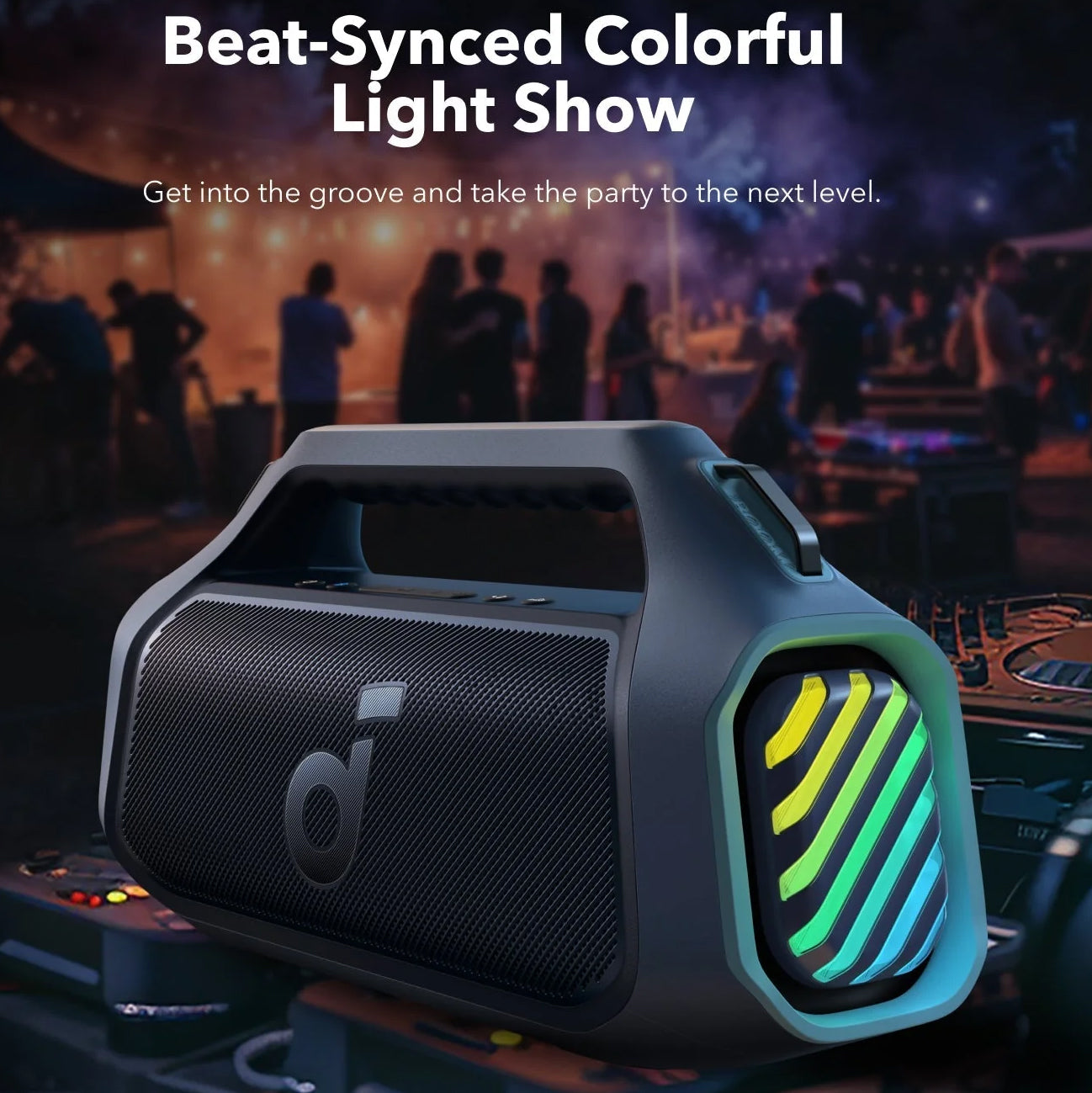 Tragbarer Bluetooth-Lautsprecher Anker SoundCore Boom 2 Plus, 140W, TWS, RGB, wasserdicht, Blau A3134031