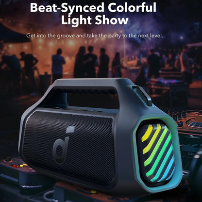 Tragbarer Bluetooth-Lautsprecher Anker SoundCore Boom 2 Plus, 140W, TWS, RGB, wasserdicht, Blau A3134031
