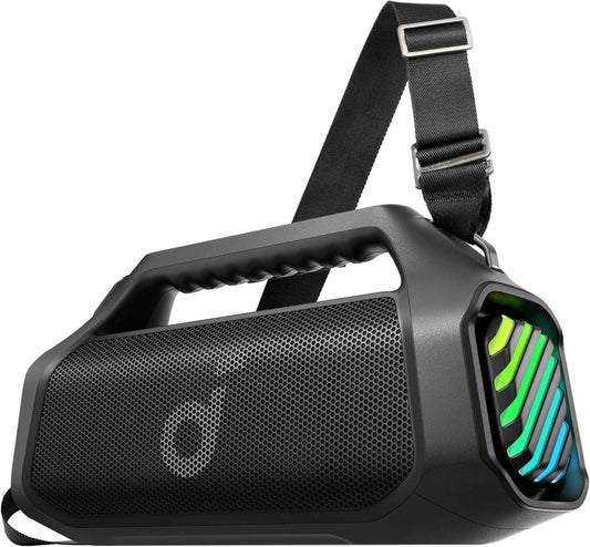 Tragbarer Bluetooth-Lautsprecher Anker SoundCore Boom 2 Pro, 140W, TWS, RGB, Wasserdicht, Schwarz A3134A11