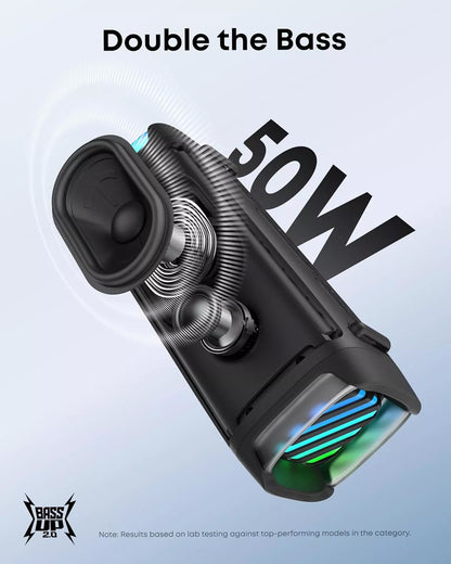 Tragbarer Bluetooth-Lautsprecher Anker SoundCore Boom 3i, 50W, RGB, wasserdicht, Schwarz D5100010