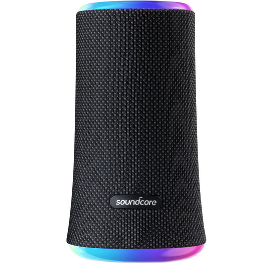 Anker SoundCore Flare 2 Tragbarer Bluetooth-Lautsprecher, 20 W, RGB, wasserdicht, Schwarz A3165G11