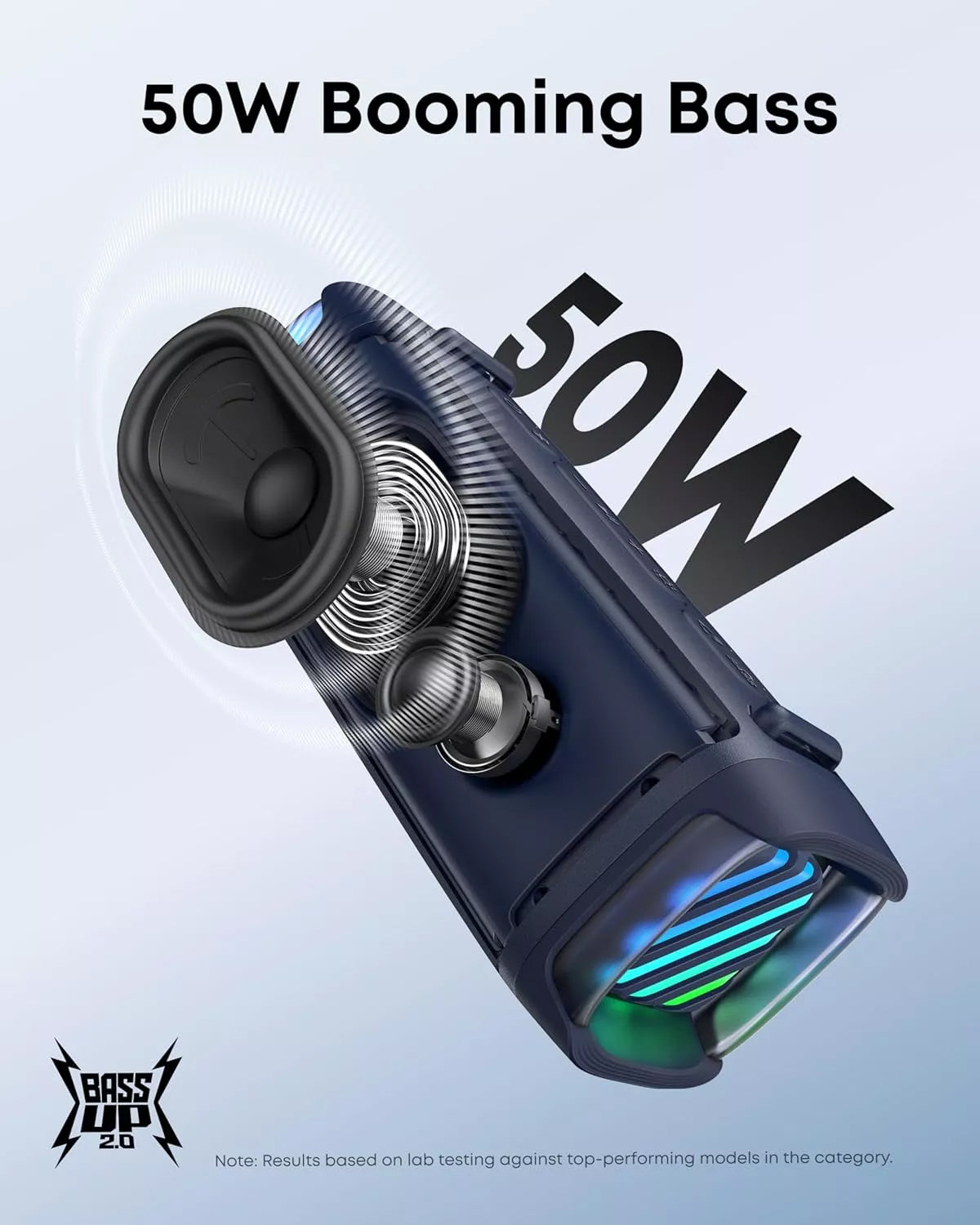 Tragbarer Bluetooth-Lautsprecher Anker SoundCore Boom 3i, 50W, RGB, wasserdicht, Blau D5100030
