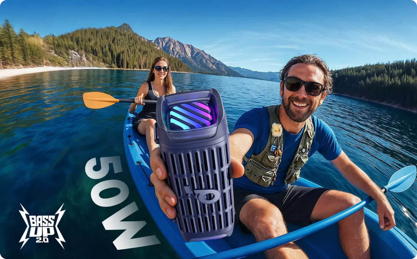 Tragbarer Bluetooth-Lautsprecher Anker SoundCore Boom 3i, 50W, RGB, wasserdicht, Blau D5100030