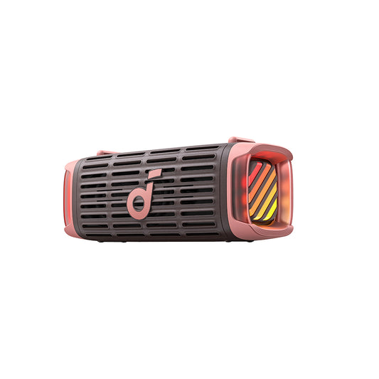 Tragbarer Bluetooth-Lautsprecher Anker SoundCore Boom 3i, 50W, RGB, wasserdicht, Braun Rosa D5100080