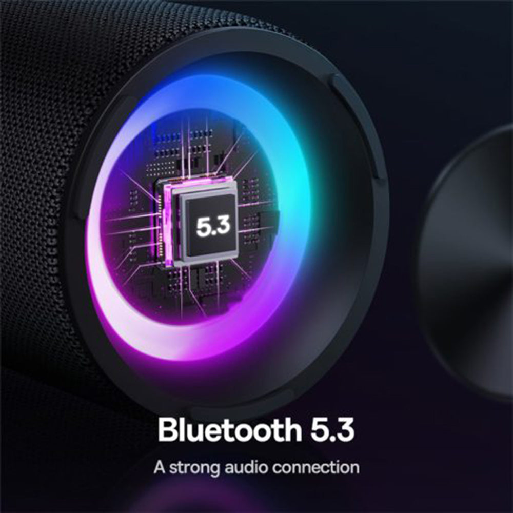 Baseus AeQur V020 Portable Bluetooth Speaker, 2 x 7.5W, TWS, RGB, Waterproof, Black A20067900117-00