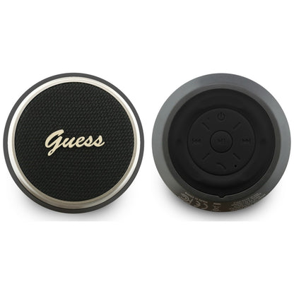 Tragbarer Bluetooth-Lautsprecher Guess Script Metal Logo, 5W, TWS, Schwarz