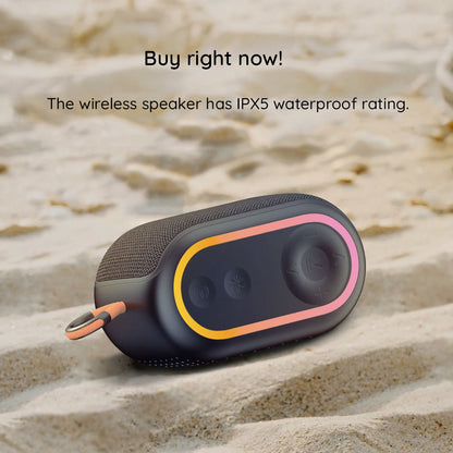 Bluetooth Tragbarer Lautsprecher HAVIT SK809BT, 7W, RGB, Wasserdicht, Schwarz