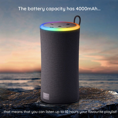 Tragbarer Bluetooth-Lautsprecher HAVIT SK833BT, 2 x 10W, RGB, wasserdicht, Schwarz