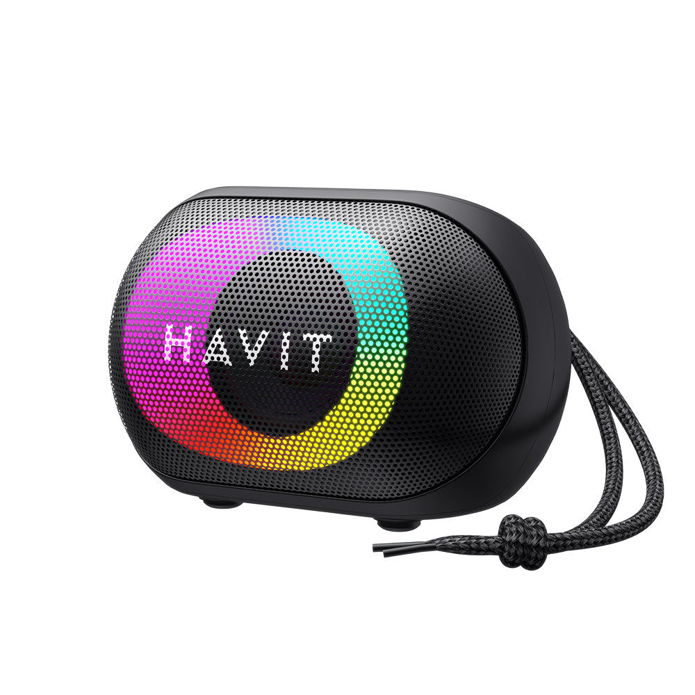 Tragbarer Bluetooth-Lautsprecher HAVIT SK885BT, 8W, RGB, wasserdicht, Schwarz