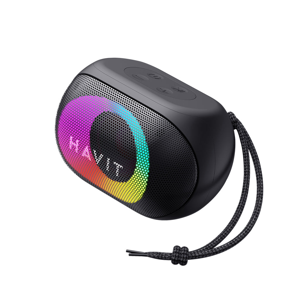 Tragbarer Bluetooth-Lautsprecher HAVIT SK885BT, 8W, RGB, wasserdicht, Schwarz