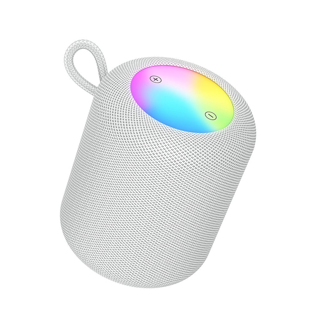 Tragbarer Bluetooth-Lautsprecher HOCO HC30, 5W, TWS, RGB, Grau