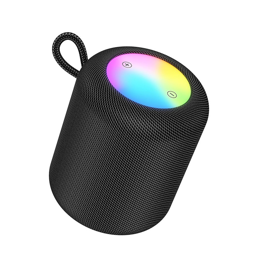 Tragbarer Bluetooth-Lautsprecher HOCO HC30, 5W, TWS, RGB, Schwarz