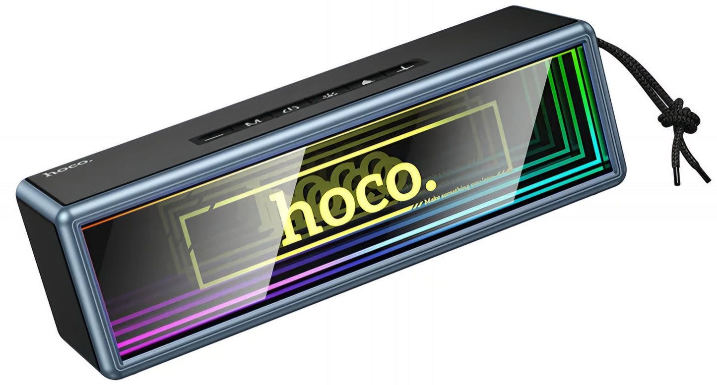 Tragbarer Bluetooth-Lautsprecher HOCO HC40, 2 x 10W, TWS, RGB, Schwarz