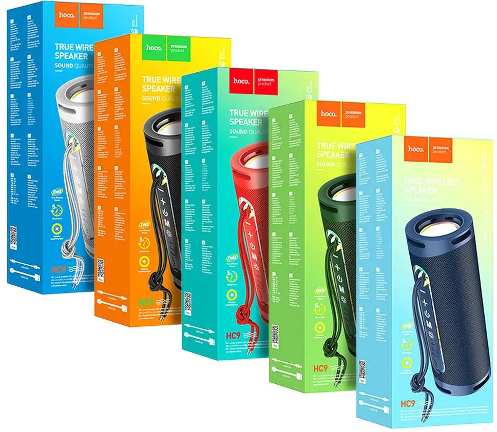 Bluetooth Tragbarer Lautsprecher HOCO HC9 Dazzling Pulse Sports, 10W, TWS, RGB, Blau