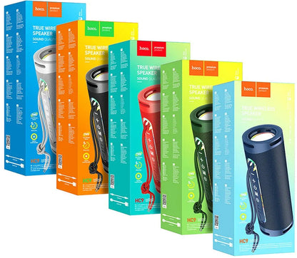 Bluetooth Tragbarer Lautsprecher HOCO HC9 Dazzling Pulse Sports, 10W, TWS, RGB, Blau