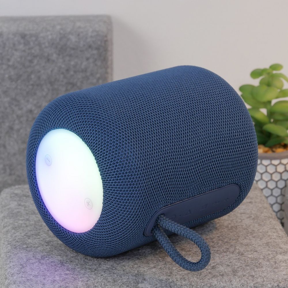 Tragbarer Bluetooth-Lautsprecher HOCO HC30, 5W, TWS, RGB, Blau