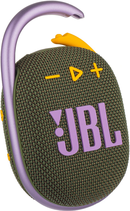 JBL Clip 4 Tragbarer Bluetooth-Lautsprecher, 5 W, Pro Sound, wasserdicht, grün JBLCLIP4GRN