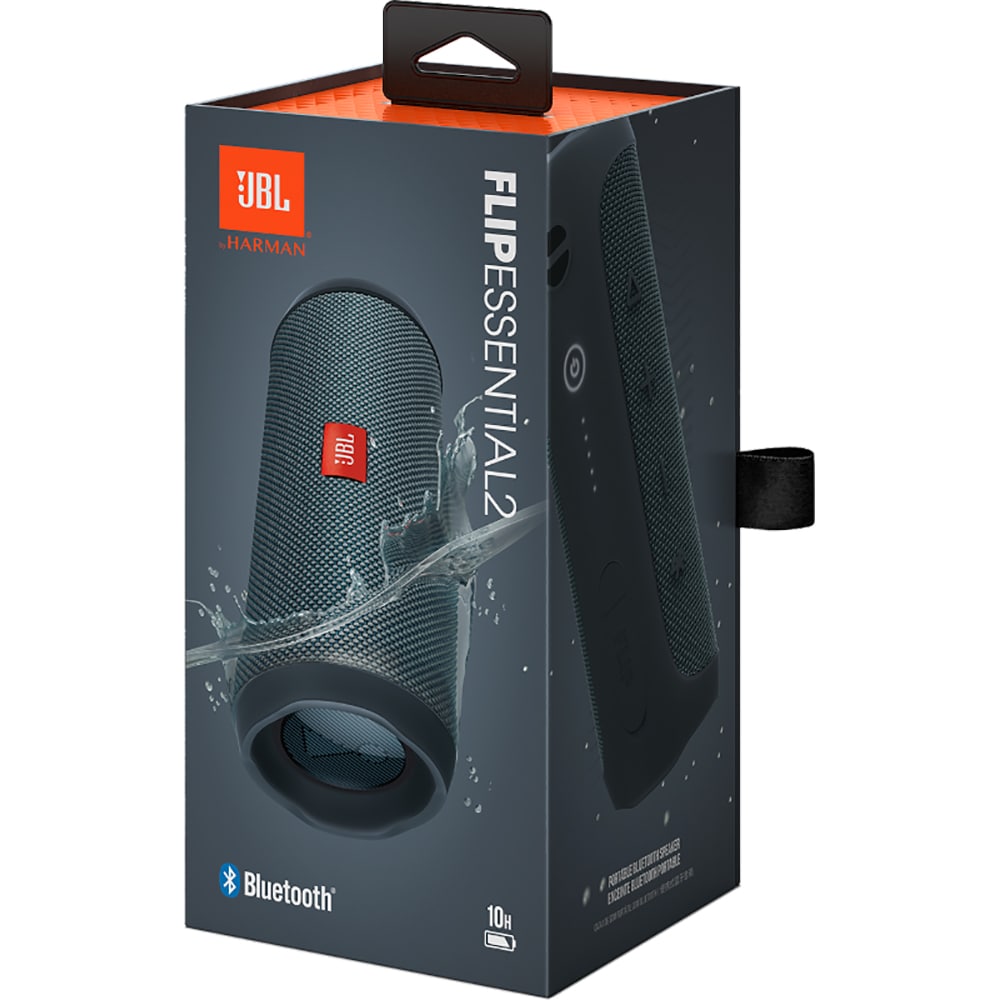Tragbarer Bluetooth-Lautsprecher JBL Flip Essential 2, 20W, PartyBoost, Wasserdicht, Schwarz JBLFLIPES2BK