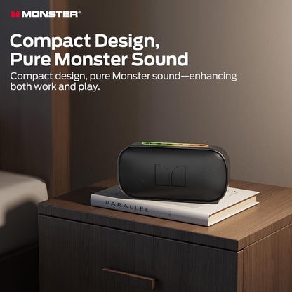 Tragbarer Bluetooth-Lautsprecher Monster S150, 14W, TWS, RGB, wasserdicht, schwarz
