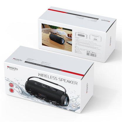 Tragbarer Bluetooth-Lautsprecher Yesido YSW11, 40W, RGB, wasserdicht, Schwarz