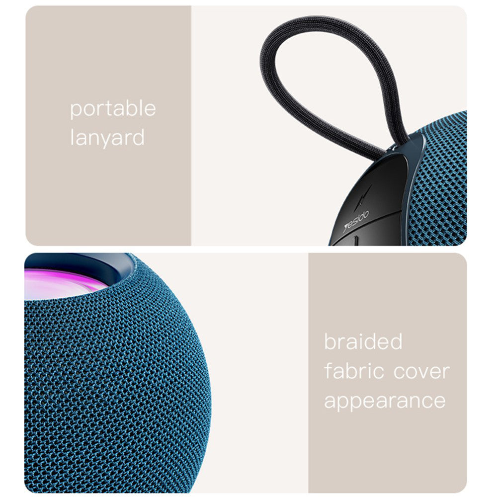 Tragbarer Bluetooth-Lautsprecher Yesido YSW13, 5W, RGB, Blau