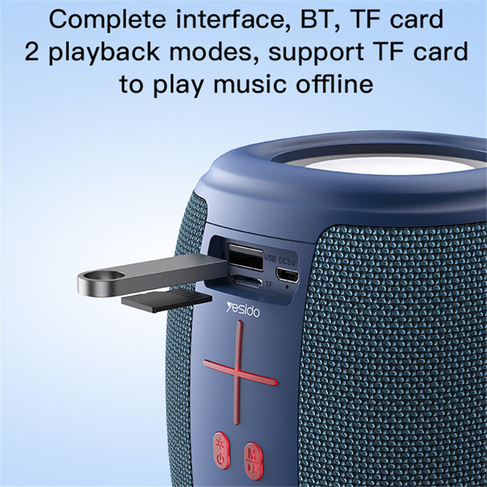 Tragbarer Bluetooth-Lautsprecher Yesido YSW14, 5W, RGB, Blau