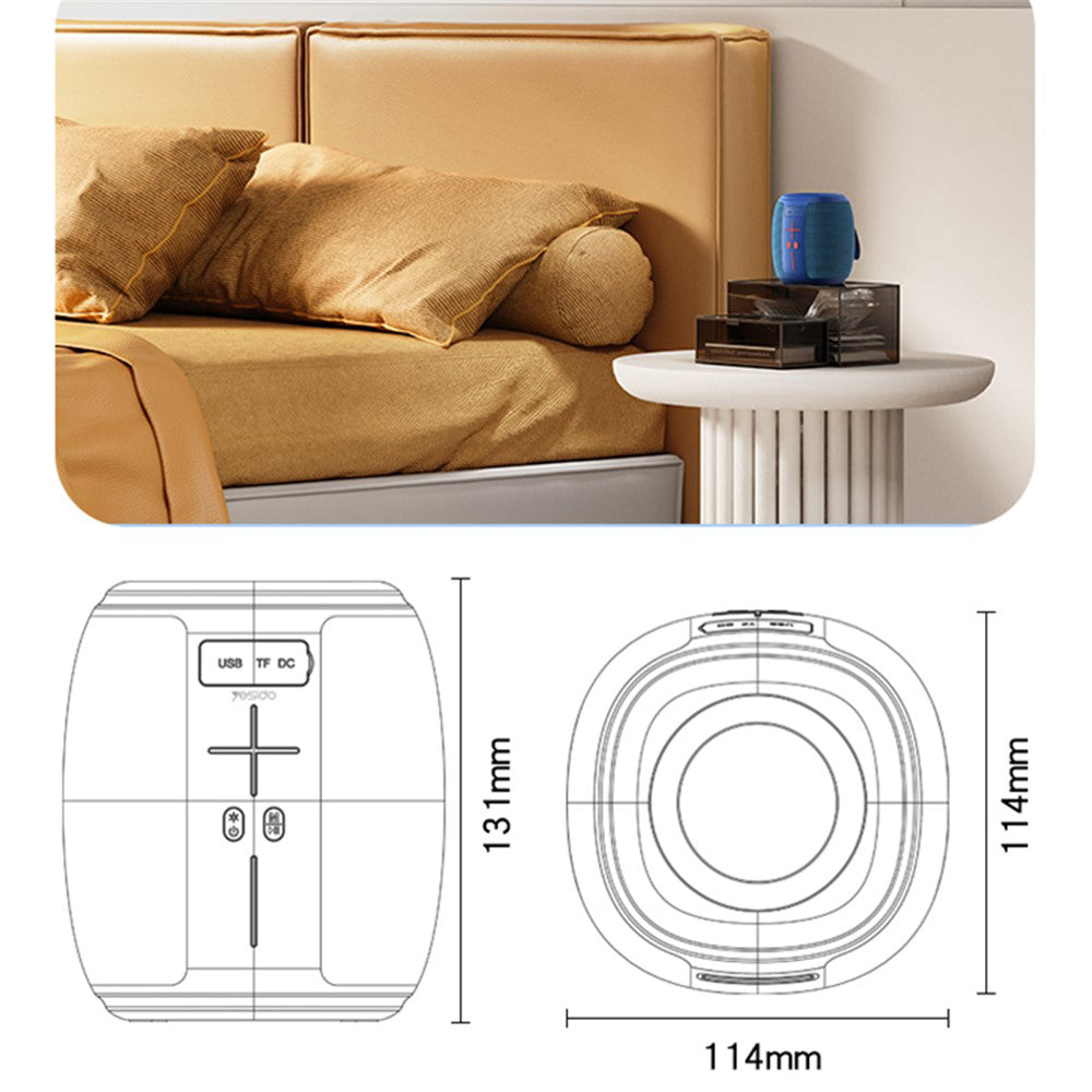 Tragbarer Bluetooth-Lautsprecher Yesido YSW14, 5W, RGB, Blau