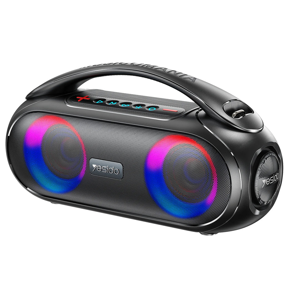 Tragbarer Bluetooth-Lautsprecher Yesido YSW19, 40W, RGB, Wasserdicht, Schwarz