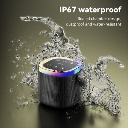 Tragbarer Bluetooth-Lautsprecher Yesido YSW25, 5W, RGB, Schwarz