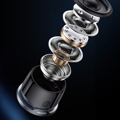 Tragbarer Bluetooth-Lautsprecher Yesido YSW32, 3W, RGB, Schwarz