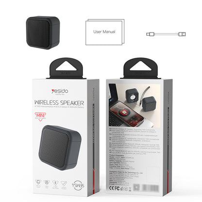 Bluetooth Tragbarer Lautsprecher Yesido YSW35, 5W, TWS, Wasserdicht, Schwarz
