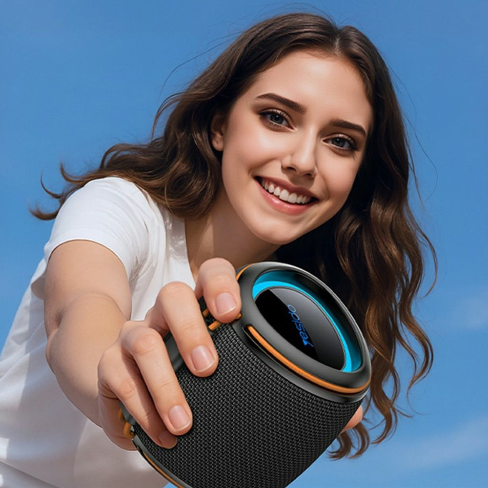 Tragbarer Bluetooth-Lautsprecher Yesido YSW40, 8W, RGB, Schwarz