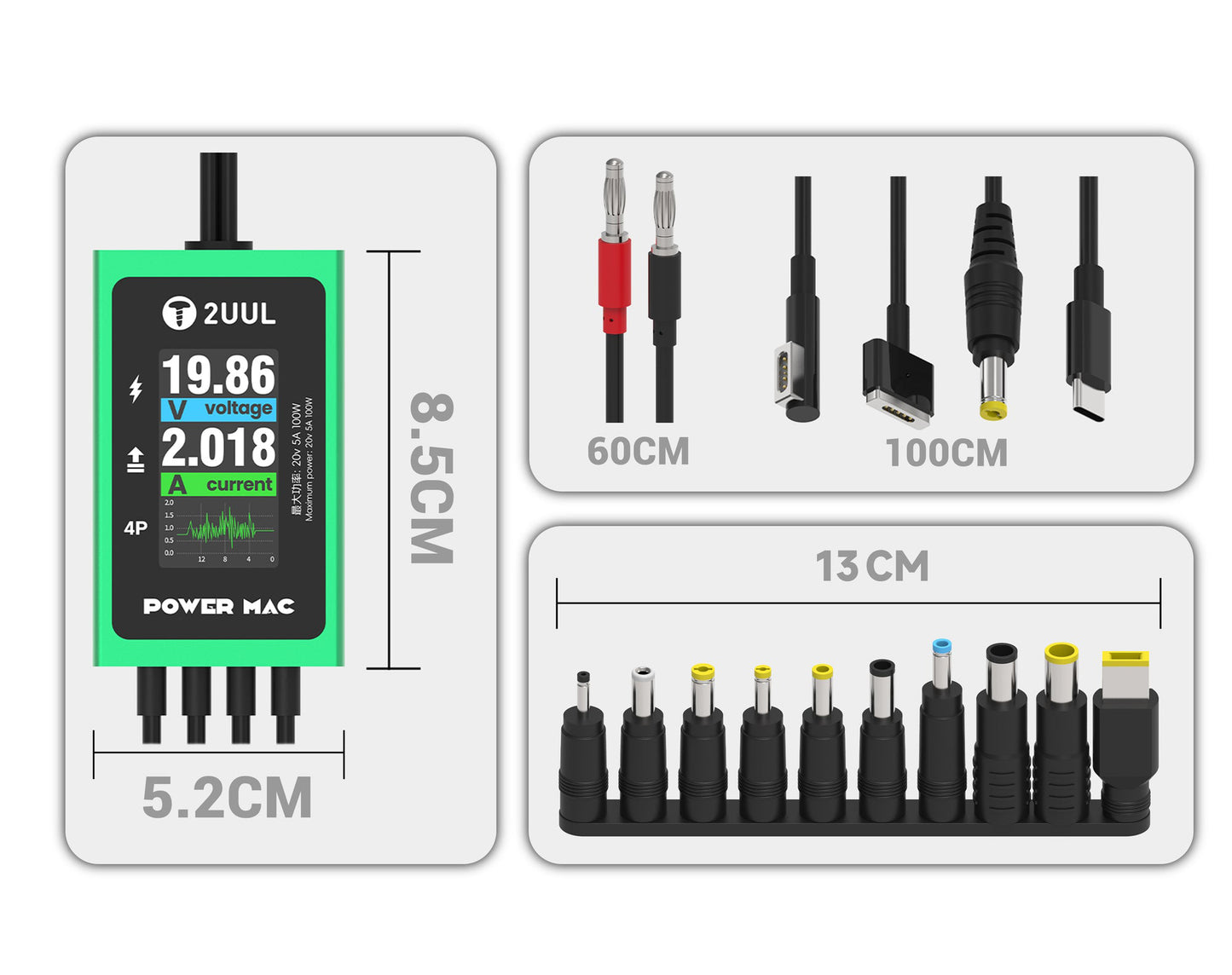 Stromkabel 2UUL PW08 für Laptops