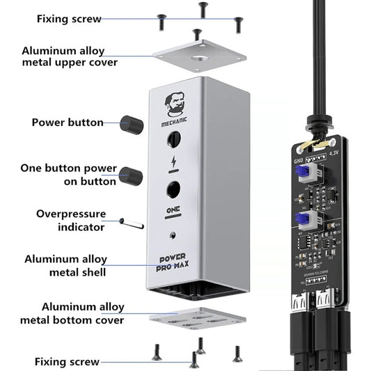 Mechanic Power Pro Max Stromkabel für Apple iPhone 6 - 13 Pro Max Serie