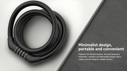 Xiaomi Diebstahlschutzkabel für Elektrischen Roller, Schwarz BHR6751GL